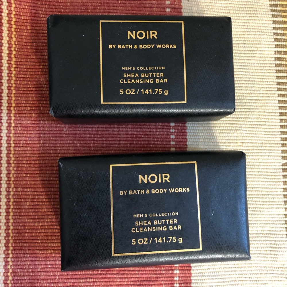 Bath & Body Works Noir Mens Collection Shea Butter Cleansing Bar New Set of 2
